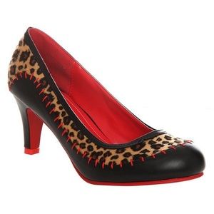HOT TOPIC - T.U.K Leopard Stitch Heels